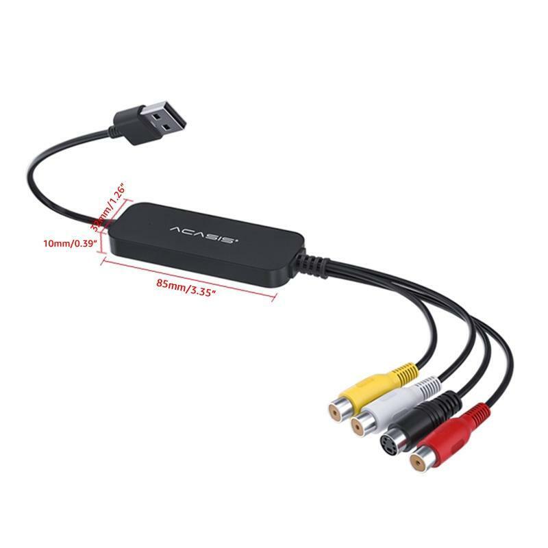 USB 2.0 Audio/Video Converter, Video Capture Card VHS Box VHS VCR TV to Digital
