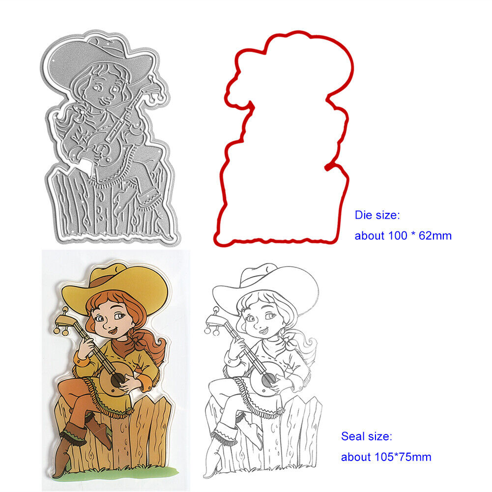 Cutting Die Stencil Scrapbooking Girl Stamp Set Paper Card Embossing Craft-