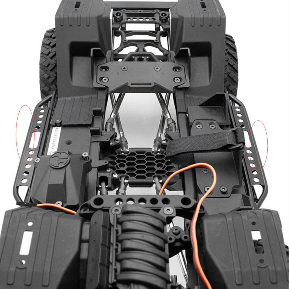 2pcs Metal Side Pedals Step Running Board Rock Slider for 1/10 Axial RC Car