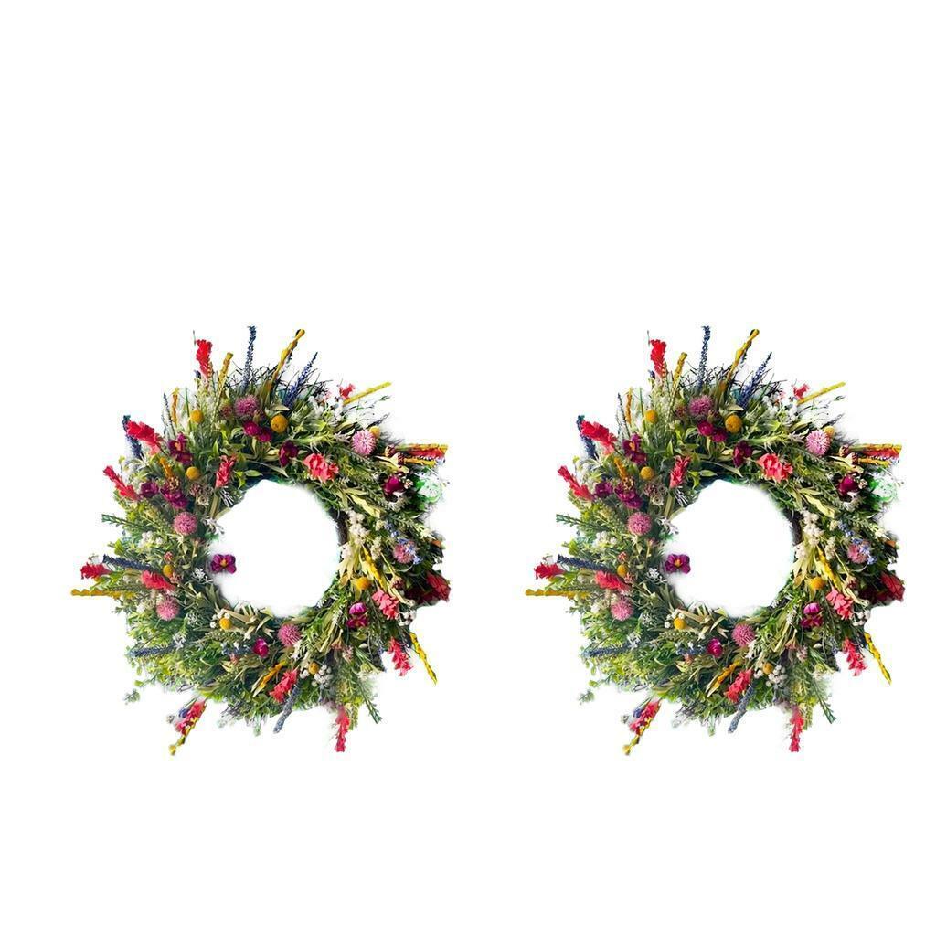 2x Round Spring and  Wreath Spring Hanging Ornaments  Decor
