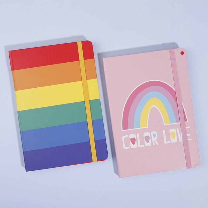 A5 Rainbow  Notepad Hardcover Sketchbook Office Notebook 192 Pages for Office