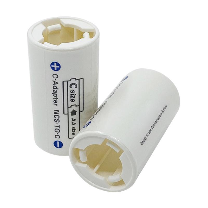 Battery Adapter Holder Shell Converter Switcher Adapter AA to C Size Battery