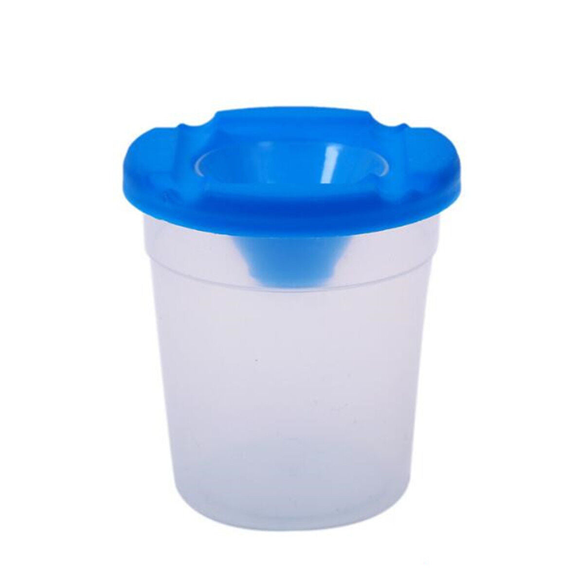 Non Spill Water Pots Lid & Stoppers Plastic Artist Paint Brush Holder & Cleaner