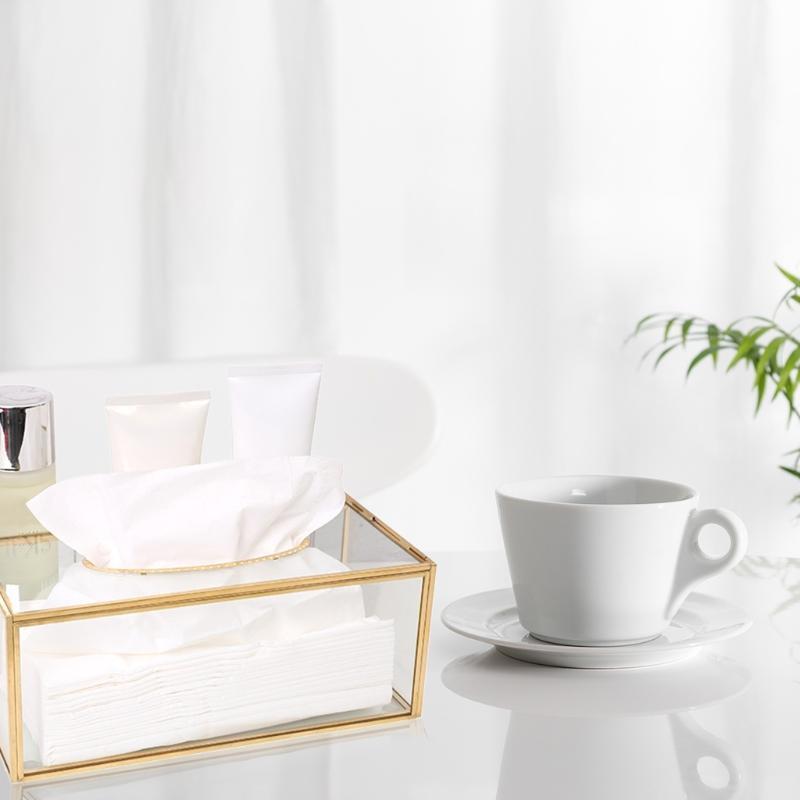 Nordic Glass Napkin Tissue Box Toilet Paper Case Container Makeup Storage Holder