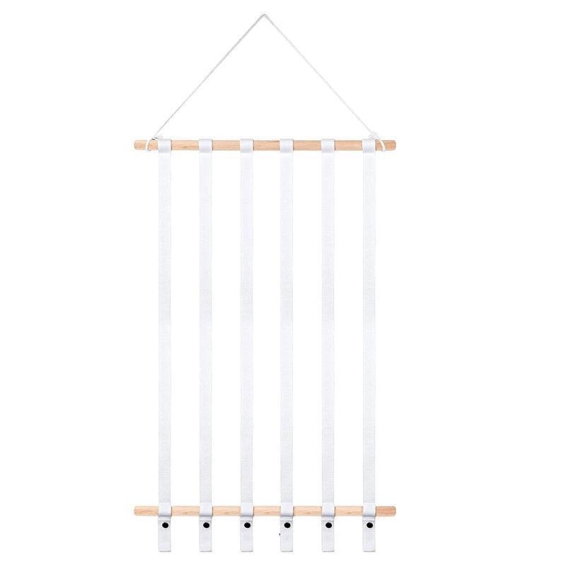 Nordic Woven Wooden Sticks Storage Belt Holder Hairpin Hair Clips Headbands