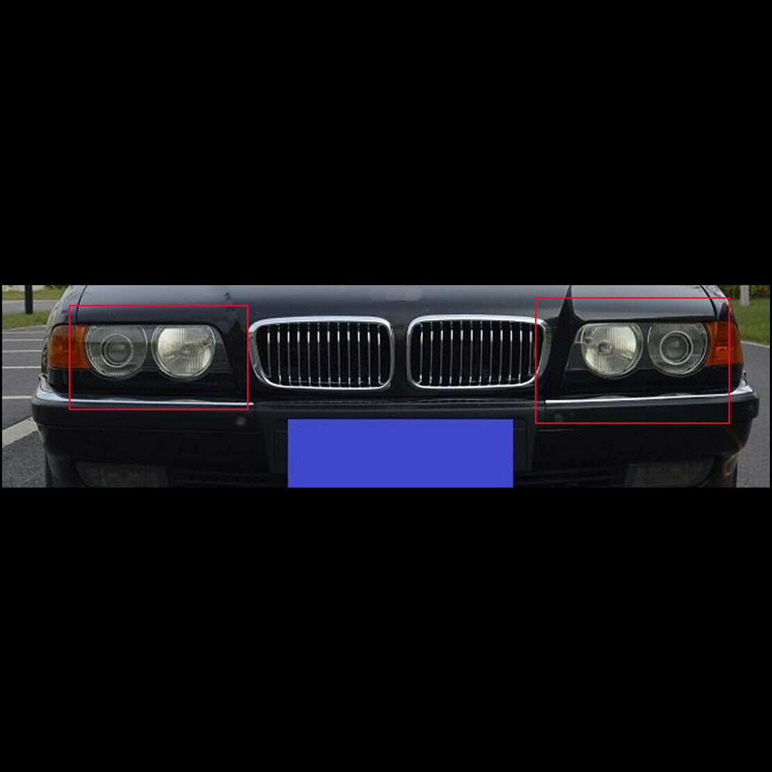 2pcs Front Headlight Lens Cover Fit for BMW 7 Series E38 Facelift 1999-2001