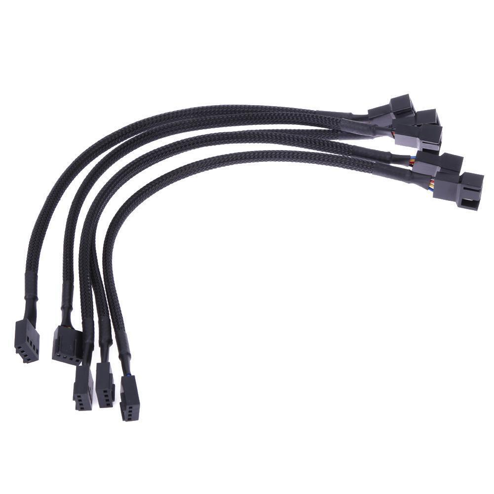12in 5PCS 4 Pin PWM Connector Case Fan Extension Power Cable for Computer