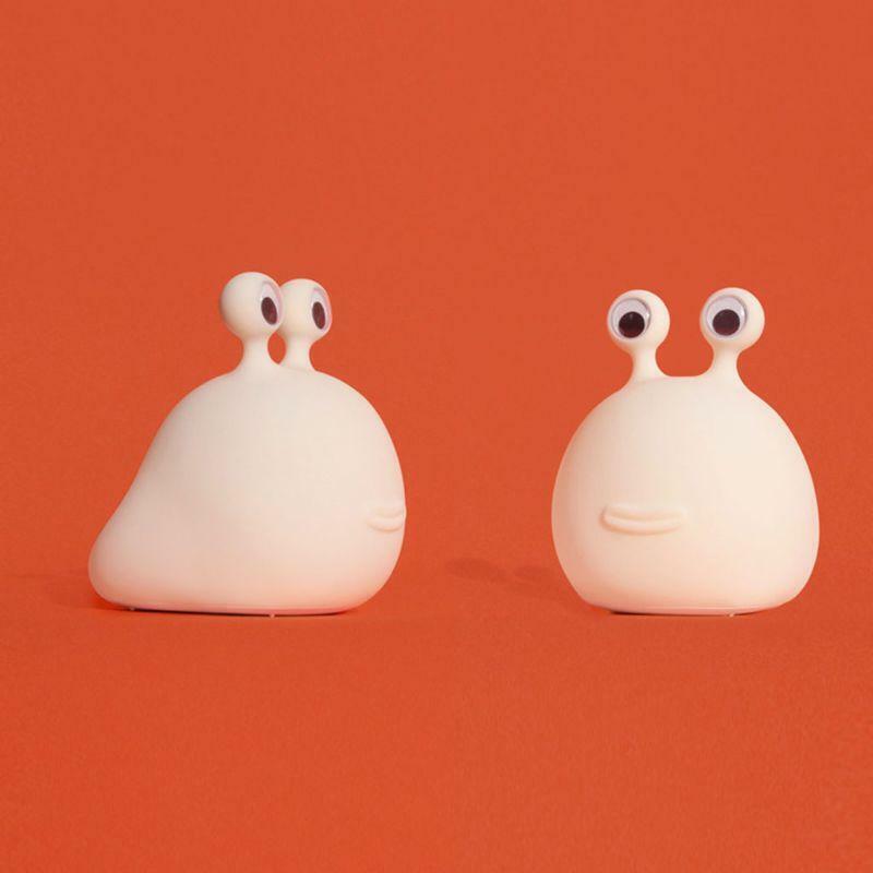 Cute Soft Slug Shape Night Light with Touch Control USB Rechargeable Desktop