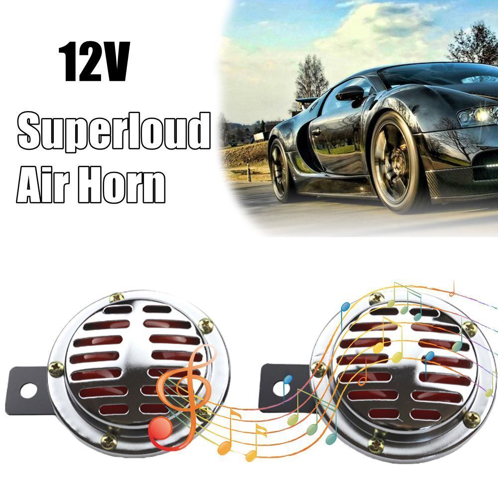 Chrome Universal Car Air Horn Motorcycle Truck Super Loud Loud Car Horn Speaker