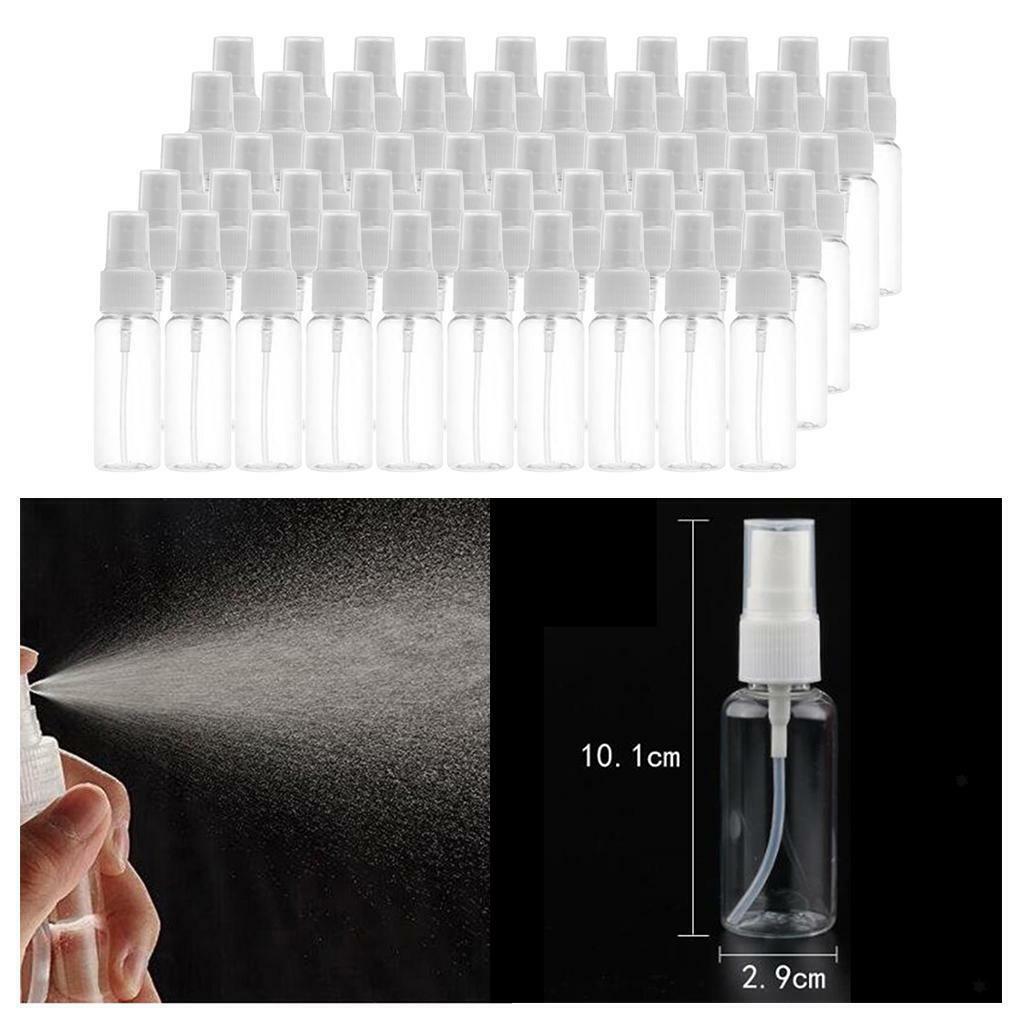 50Pcs Clear 10ml Refillable  Mist Empty Makeup Cosmetic Bottles Travel