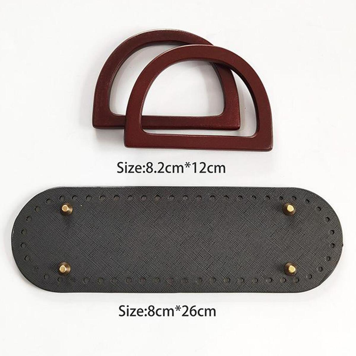 2 Pieces DIY Knitting Shoulder Bags Nail Bottom Mat Pad Insert Bag Supplies