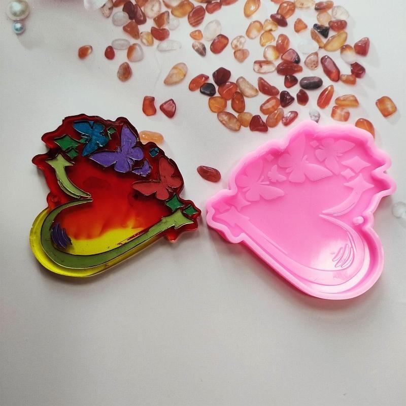 Heart Shape Keychain Mould Crystal Epoxy Creative Silicone Mould Love Gift