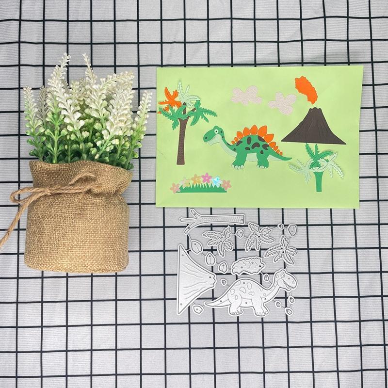 Jungle Dinosaur Cutting Dies Carbon Steel Embossing Die Cuts for DIY Card Making