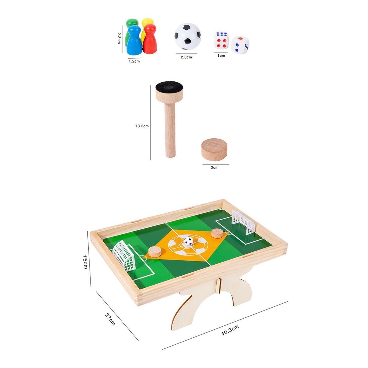 Wooden Tabletop Football Game Flying Chess Table Top Soccer for Children