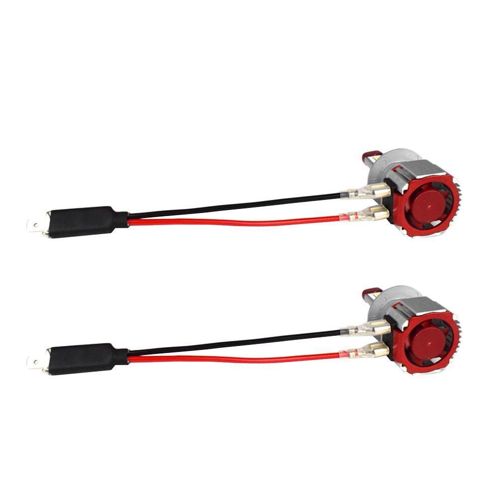 2x H1 LED Headlight Wiring Harness Male Plug Single Diode Converter Cables 