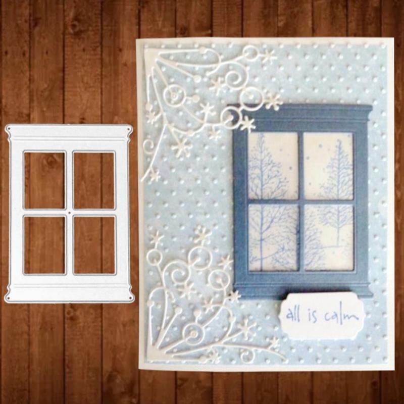 Window Metal Cutting Dies Stencil Scrapbooking DIY Album Stamp Paper Card