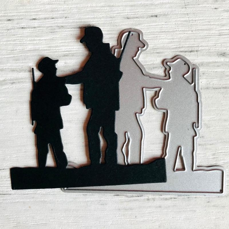 Dad and Son Mould Embossing Stencil DIY Printing Steel Mould for Album Making
