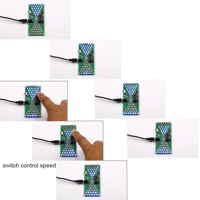 Electric Production Kits Precise with LED Lamps Double Layer PCB Board 84x40mm