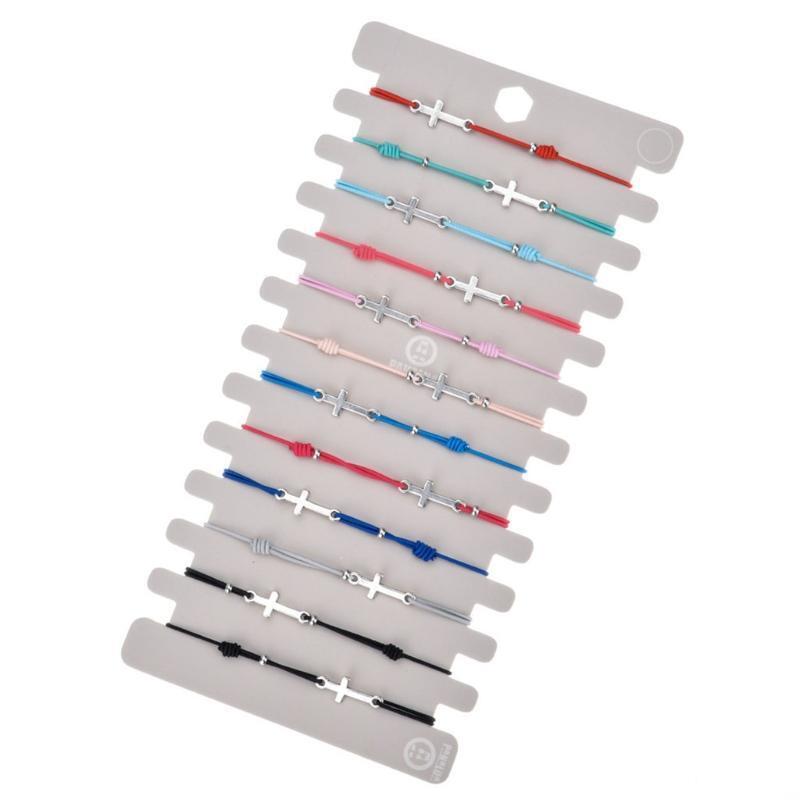 12x Adjustable Sliding Knot Bracelet Wristband Jewelry Gift Christian Jewelry