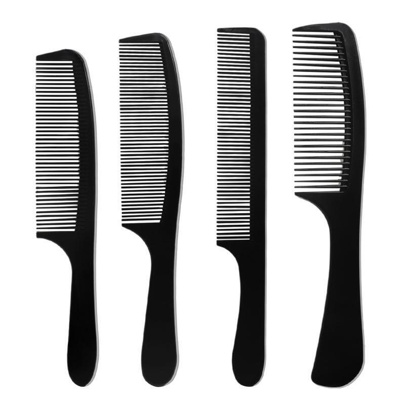 4pcs Professional Carbon Comb Anti-static Hairdressing Stylist Hair Cutting Tool