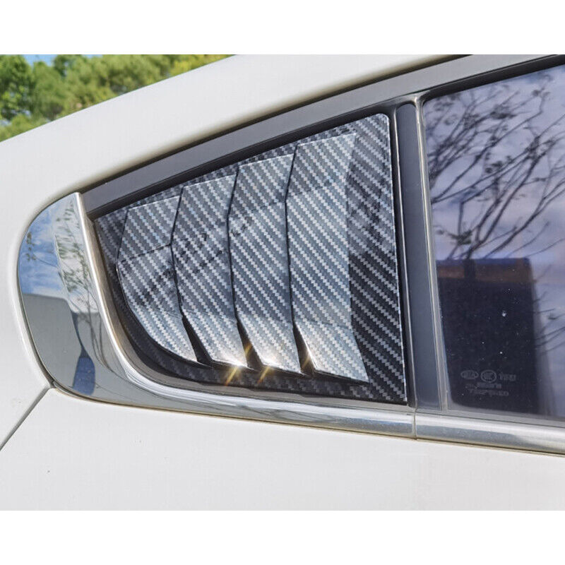 Carbon Fiber Style Side Vent Rear Window Quarter Louver Fit For Kia K3 Forte