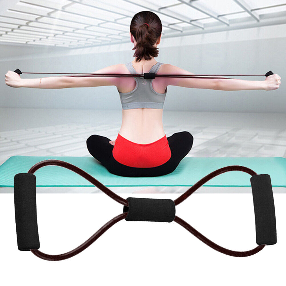 Yoga Resistance Exercise Bands 8 Shaped Muscle Training Pull Tension Rope
