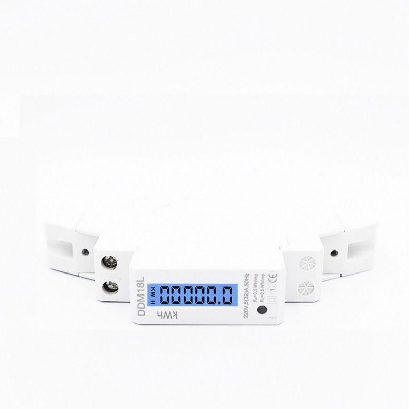 LCD Digital Single Phase Din Rail Electricity Power Consumption Energy Meter