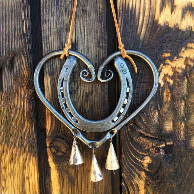 Love Heart Wind Chime Lucky Love Wind Chime with Steel Nails Feng Shui Windbell