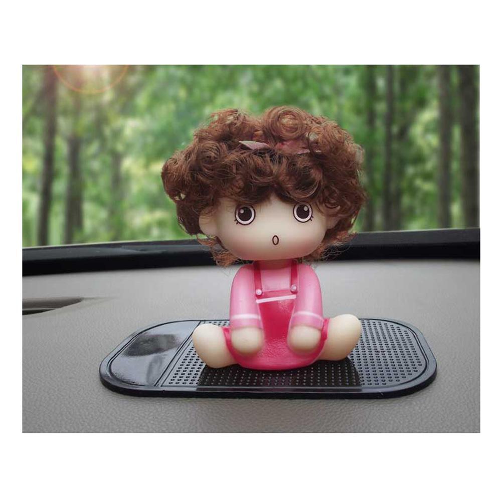 Car Dashboard Sticky Pad Anti Slip Cell Phone Key Holder Mat Black/White