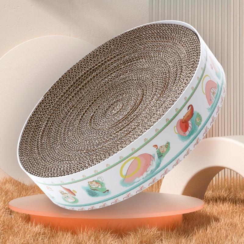 Cat Scratcher Post & Board Round Cat Scratching Lounge Bed Cat Kittens Training