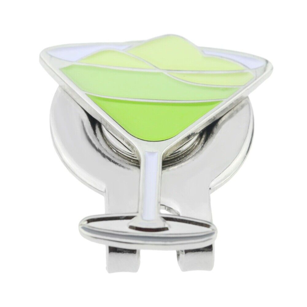 1 Piece Personalised Green Wine Glass Magnetic Hat Clip With Golf Ball Marker
