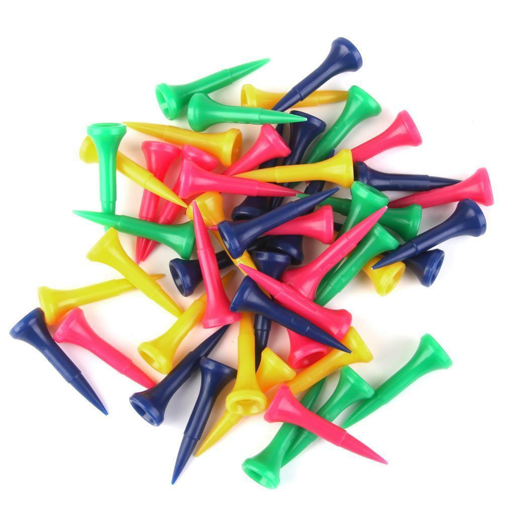 50 pcs Mixed  Plastic Graduated golf professional tees 40mm Golfer Accessories