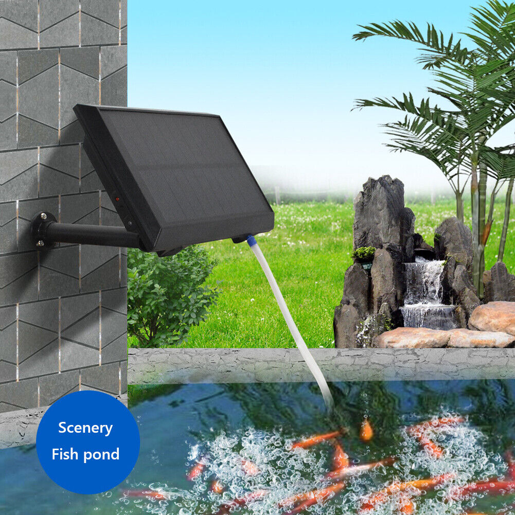 Energy-Saving Solar Air Pump Oxygenator Fish Tank Aquarium Oxygen Aerator
