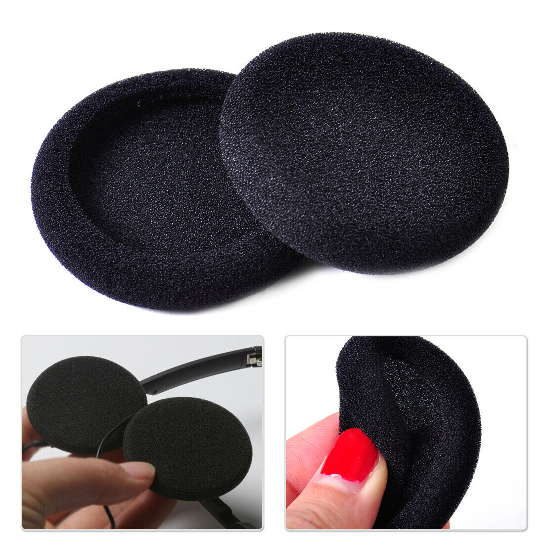 2pc Replace Ear Pad Sponge Foam Cushion fit for  KOSS Porta Pro PP Headphone ld