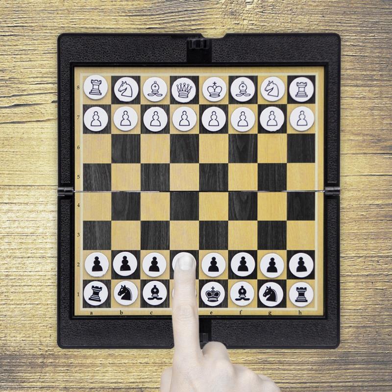 Magnetic International Chess Plastic Foldable Chess Board Checker Puzzle Game
