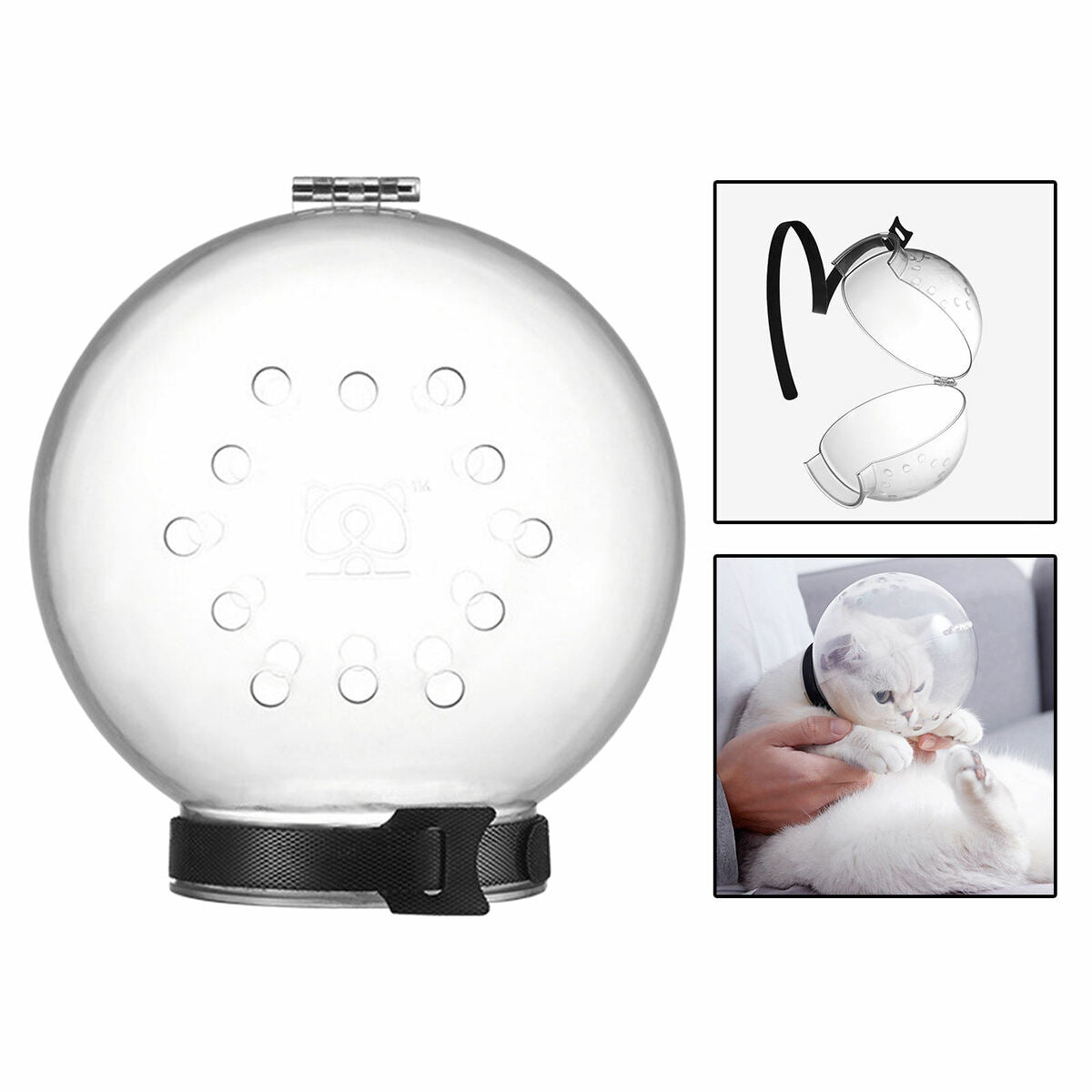Breathable Cat Muzzle  Grooming  Anti-Licking Protective Space Hood