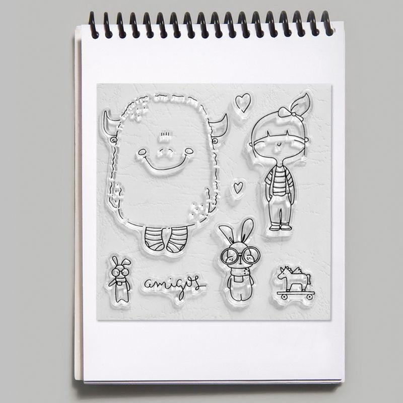 Bunny Girl Silicone Clear Seal Stamp DIY Scrapbooking Embossing Photo Album Card