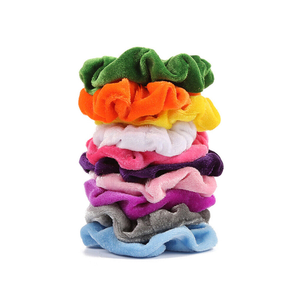 40pcs Women Velvet Scrunchies Set Colorful Ponytail Holder Hair Ring Rope