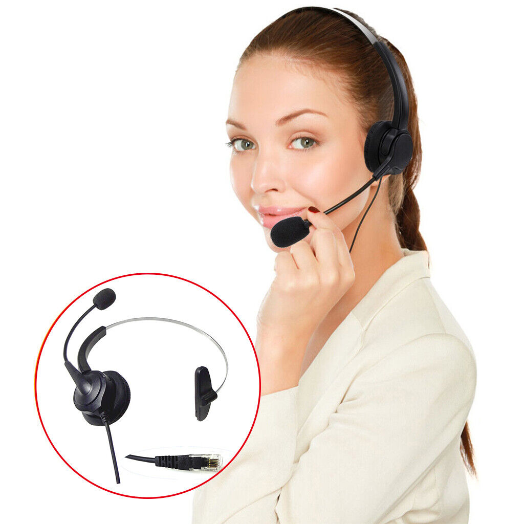 Headset Phone Headset Monaural Phone Headset + Coiled Cable