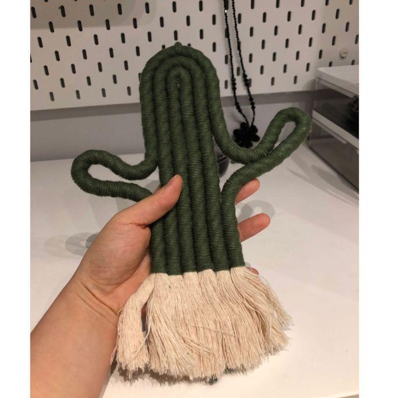 Nordic Woven Cactus Shape Wall Hanging Modern Home Hanging Easy to Use Durable