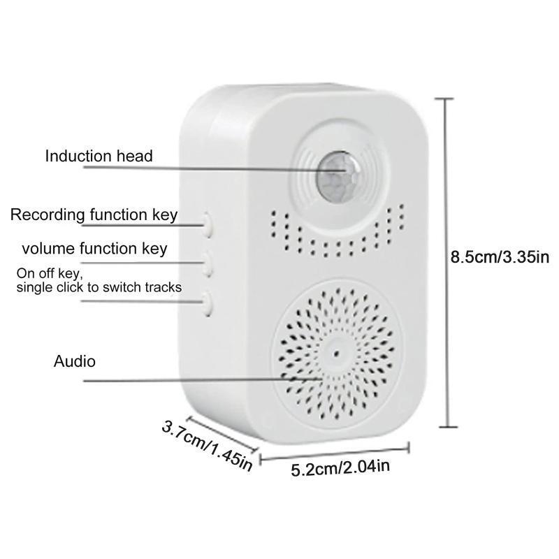 Entry Alarm for Shop Store Home with Built in Speaker Welcome Buzzer Monitor