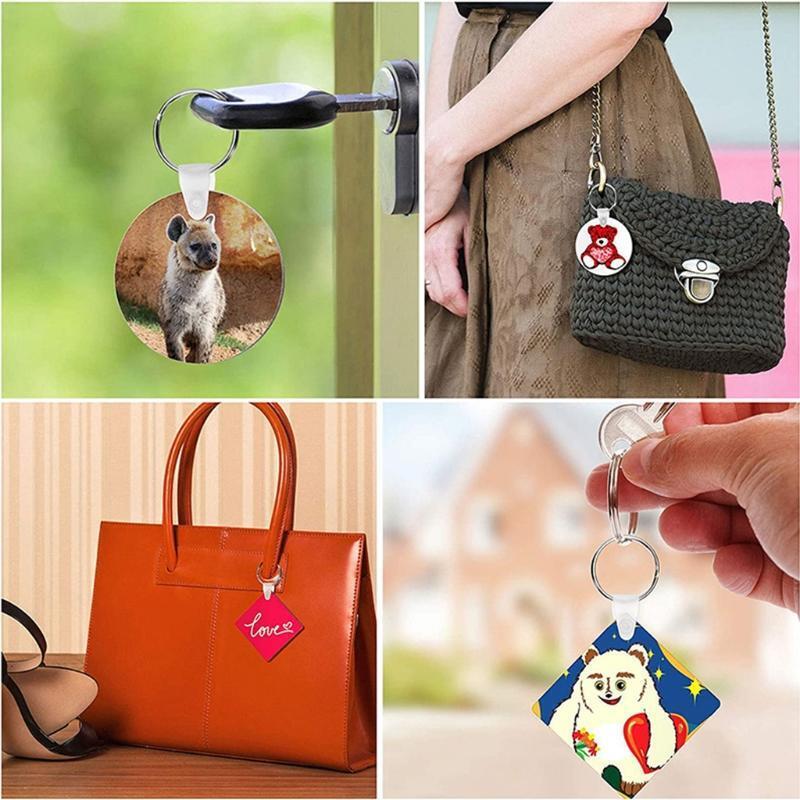 Sublimation Blank Keychain Thermal Transfer KeyChain Double-Side Printed Keyring