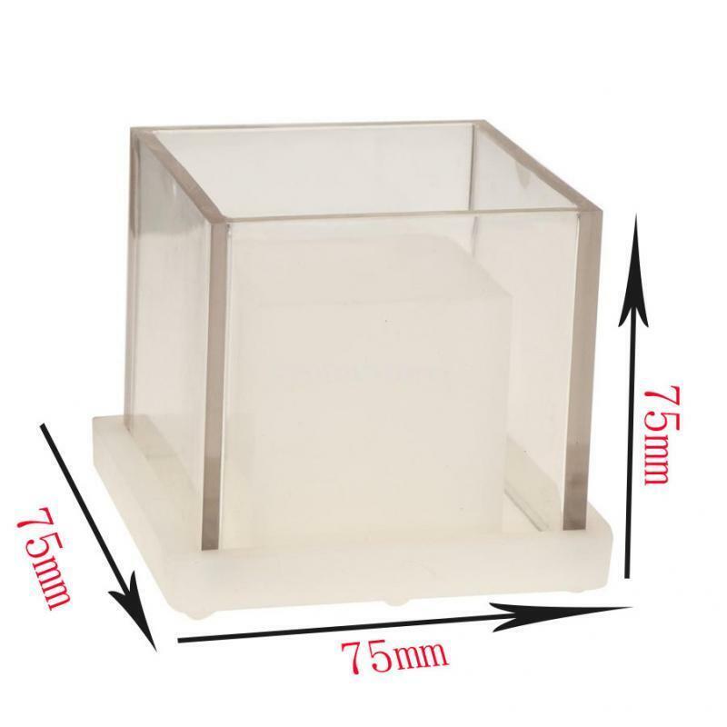 Hollow Square  Shaped Plastic Clear Candle Molds Tealight Candles Holder