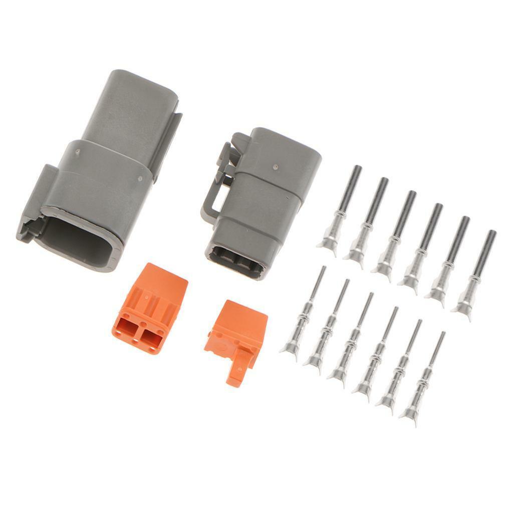 1 Set 6Pins Way  Waterproof Electrical Wire Connector Plugs Terminals