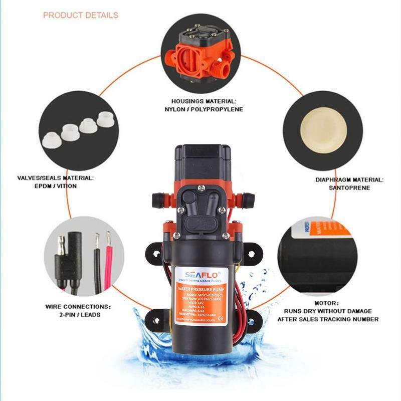 Portable Electric Transfer Water Pump 35PSI Self-priming Water Diaphragm Pump