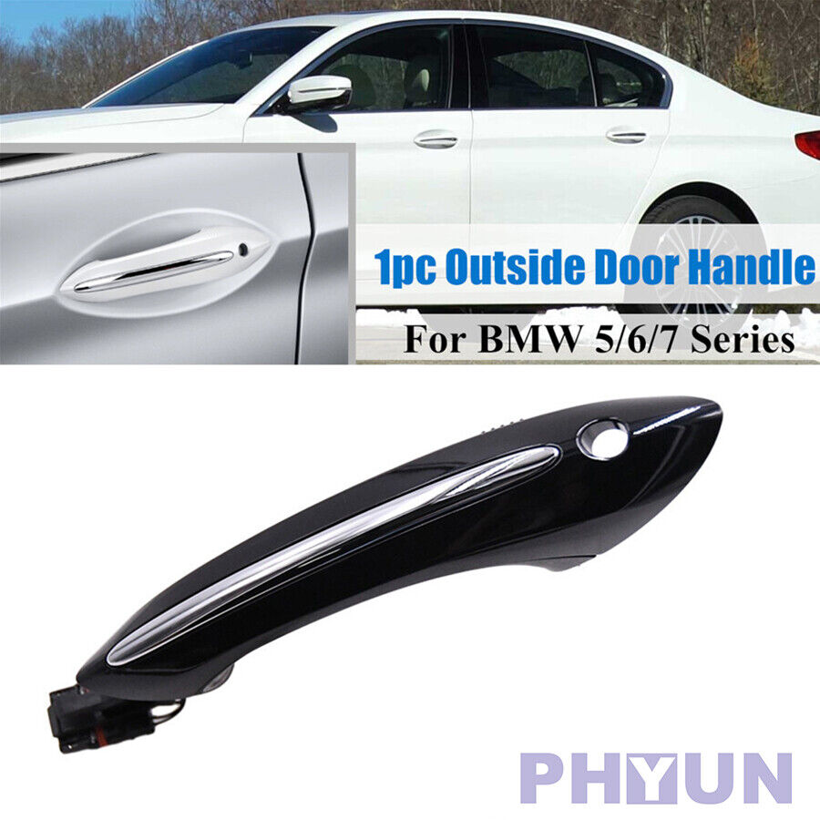 1x Black Car Exterior Front Left Comfort Door Handle 51217231931 For BMW F10 F01