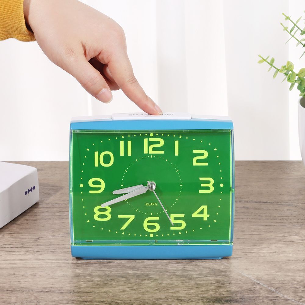 No Tick Night Light Alarm Clock Home Decor Number Clock Bedside Clocks