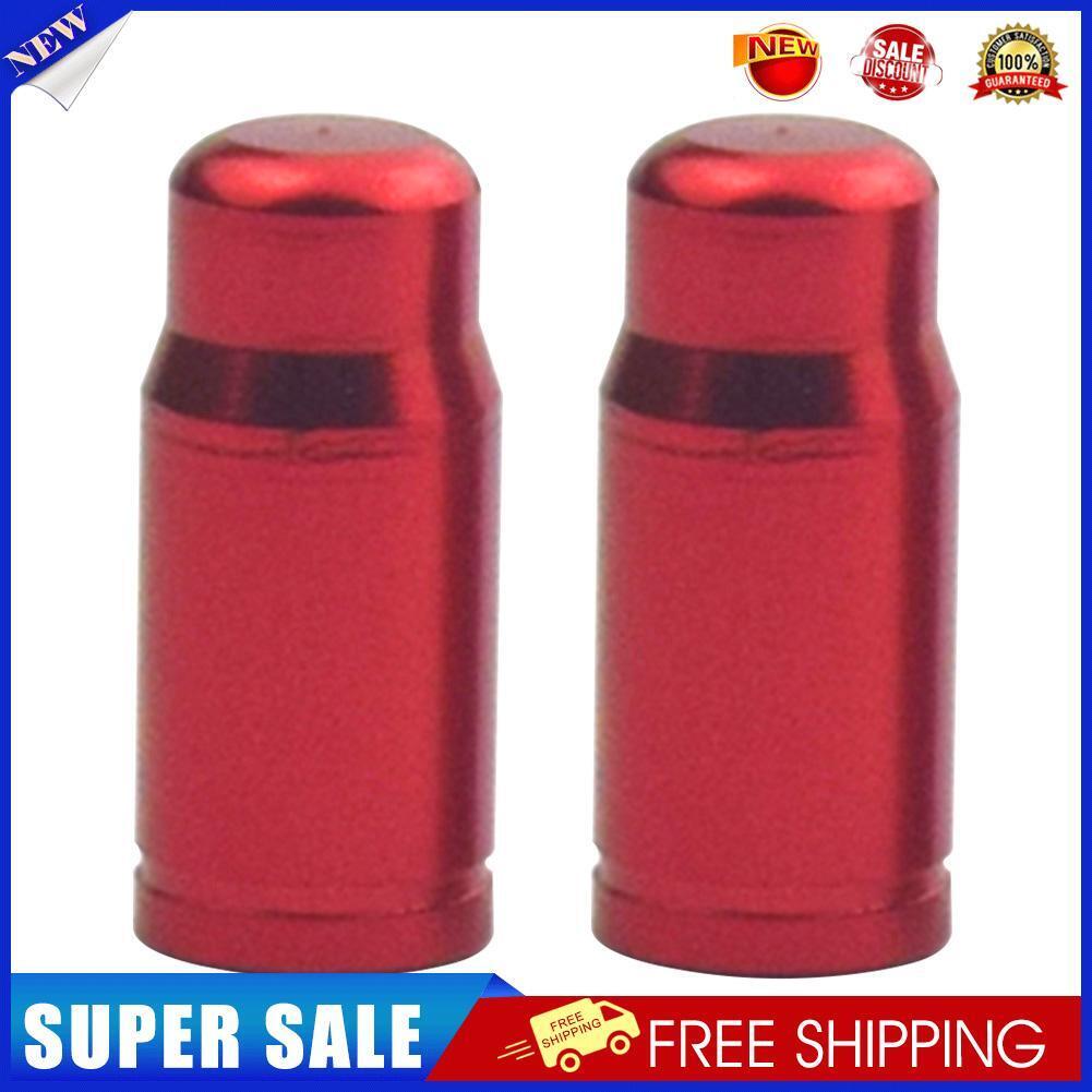 2x Bicycle Presta Tire Valve Cap Aluminum Alloy Bike Valve Cover (Red)