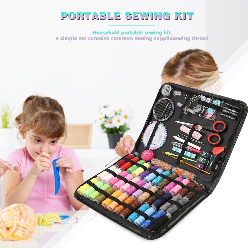183pcs DIY Multi-function Threads Sewing Box for Hand Quilting Stitching