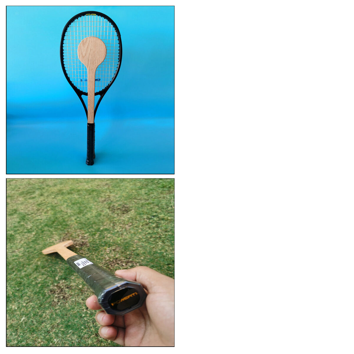 Tennis Pointer Wooden Tennis Spoon Dessert Tennis Rackets Batting Accurately Hit